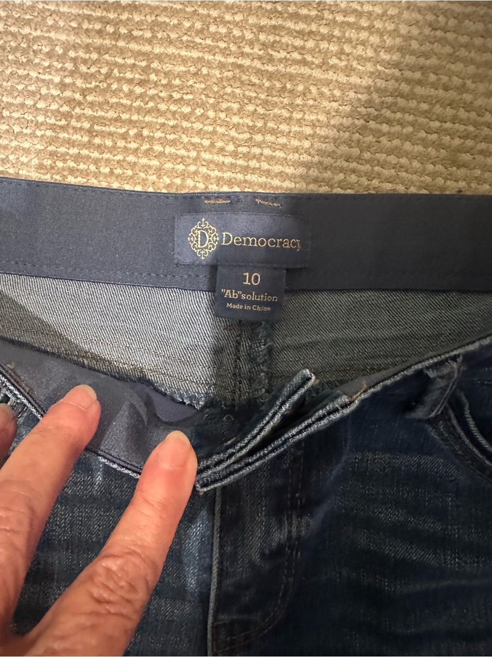 Democracy Women's Straight Leg Jeans in Dark Blue Wash - Picture 2 of 4